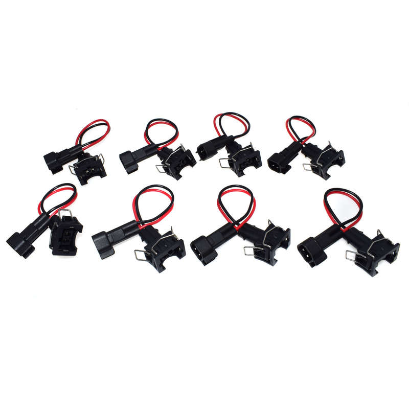 Set 8pcs For LQ4, LQ9 4.8 5.3 6.0 wire Harness LS1 LS6 LT1 EV1 Injector Adapters