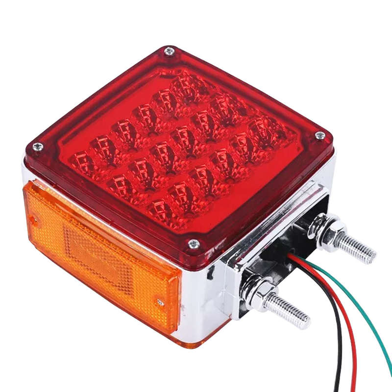 1pair 39LED Dual Face Stud Mount Pedestal Fender Turn Signal Marker Light Lamp