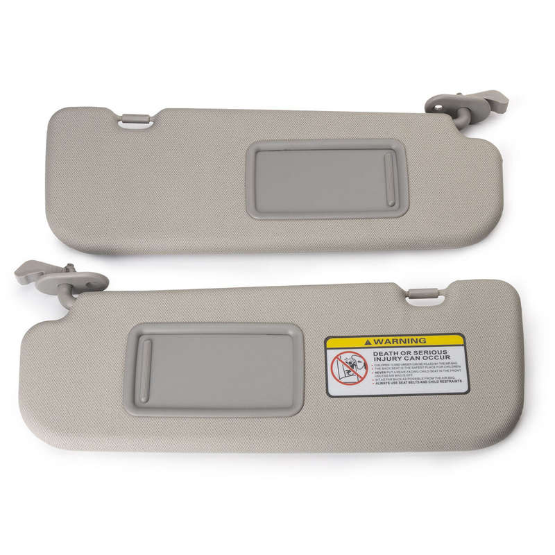2X Sun Visor Right & Left Gray W/O Light For 2011-2014 Hyundai ELantra 1.8L 2.0L
