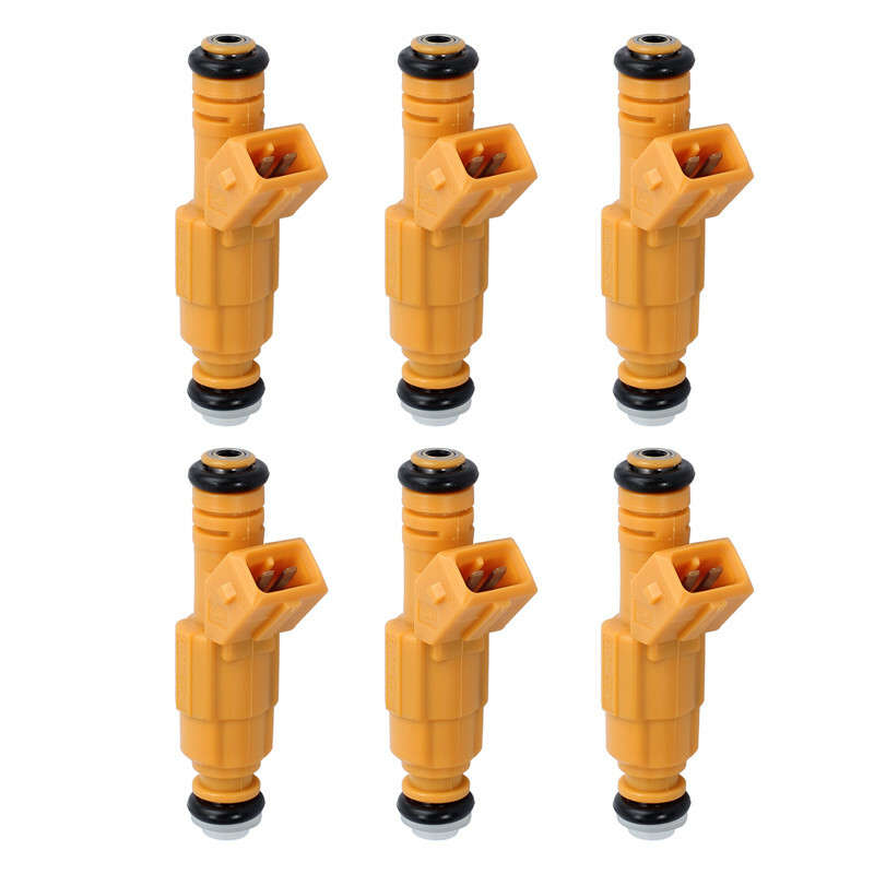 6PCS Fuel Injectors 4 Hole Nozzle 0280155700 For Jeep 87-98 4.0L Replace