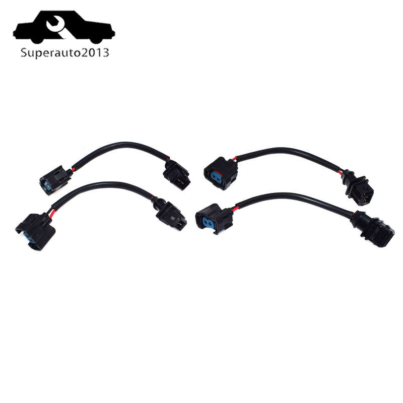 4X OBD1 To OBD2 Fuel Injector Harness Wire Adapter Plug For Honda Civic Integra