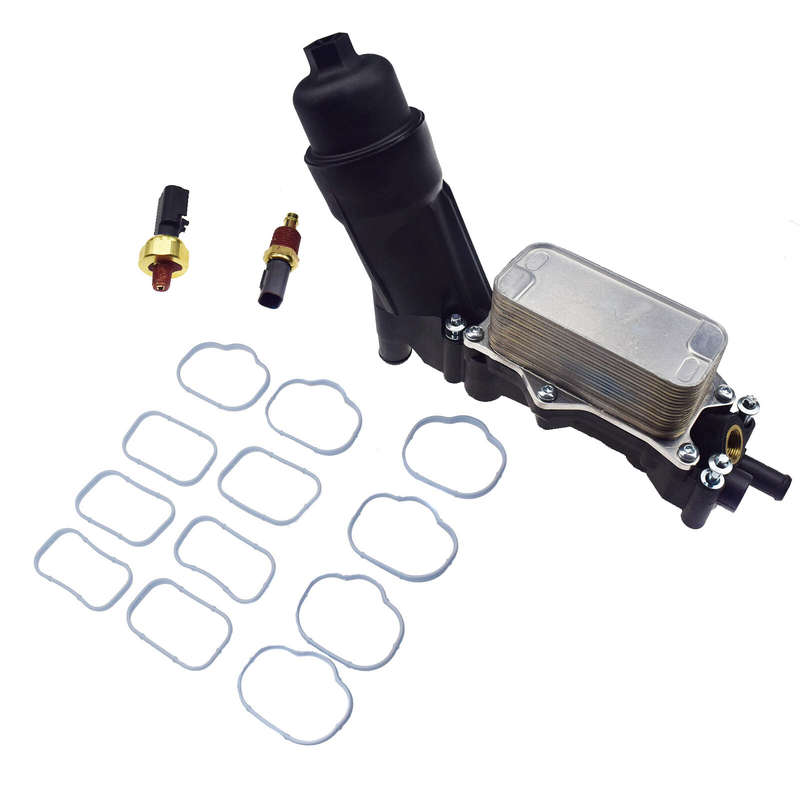 Oil Cooler Filter Adapter Housing & inlet Seals For Dodge Jeep Chrysler RAM 3.6