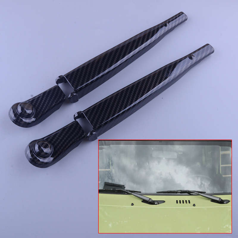 Carbon Fiber ABS Front Window Rain Snow Wiper Trim Fit for Suzuki Jimny2019-2021