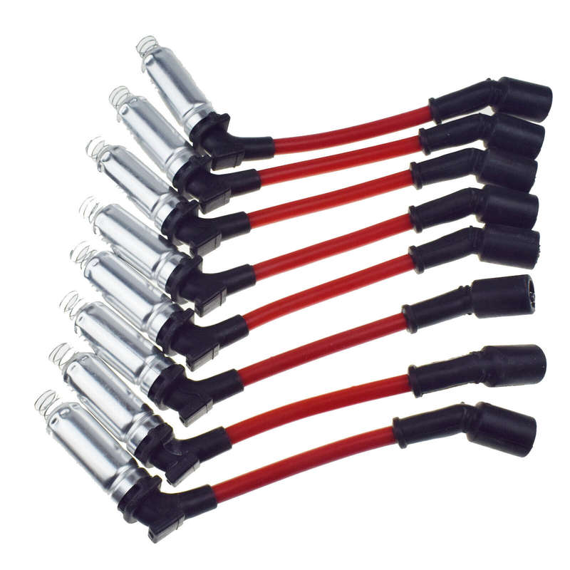 10mm Spark Plug Ignition Wires Set 8PCS for Chevy GMC Silverado Sierra V8 48322R