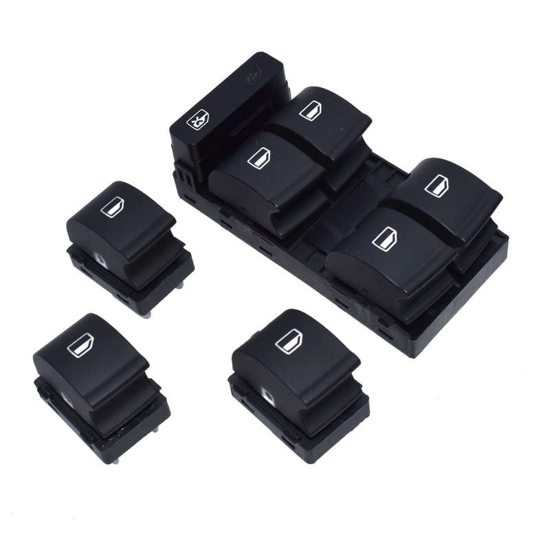 For Audi A4 B6 B7 RS4 Seat Exeo Master Passenger Powert Window Switch Button 4PC