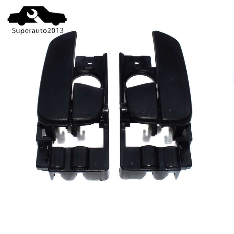 Pair Front Left Right Interior Door Handle Black For 2007-11 Hyundai Accent New