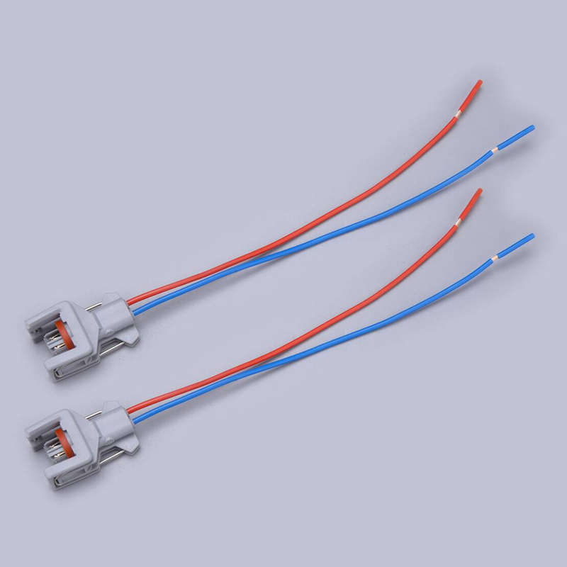 2x 2-Pin Plug Connector Fit For Delphi Fuel Diesel Injector Fuel Rail 10811963