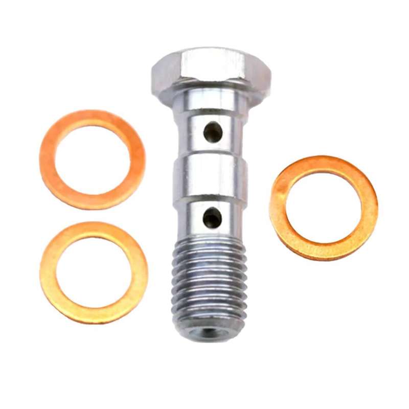 M10x1mm Motorcycle Double Banjo Bolt Screw Fitting & Washer Set