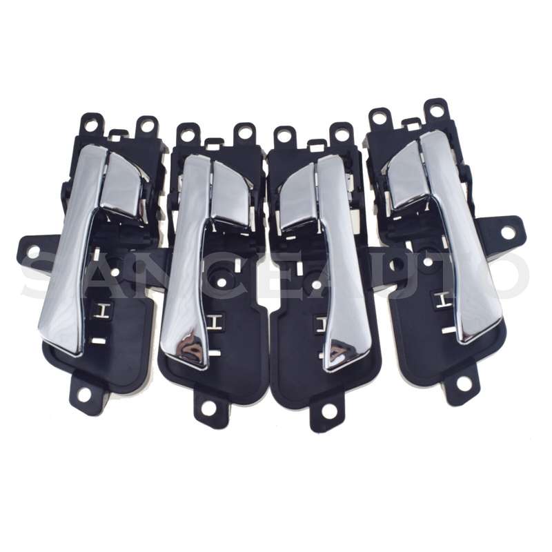 New 4PCS Front Rear LH RH Inside Chrome Door Handles For Hyundai Sonata 2011-15