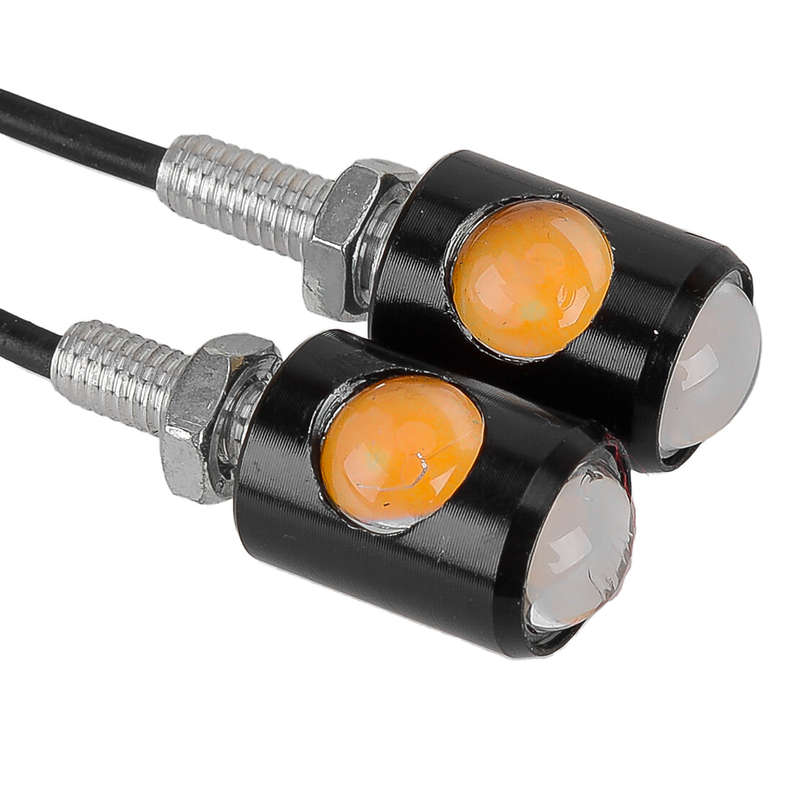 1Pair Universal Mini LED Motorcycle Turn Signal Indicator Blinker Light Lamp