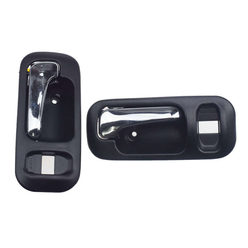 Rear Pair Black Chrome Inside Door Handles for 1997-2001 Honda CRV 95-98 Odyssey