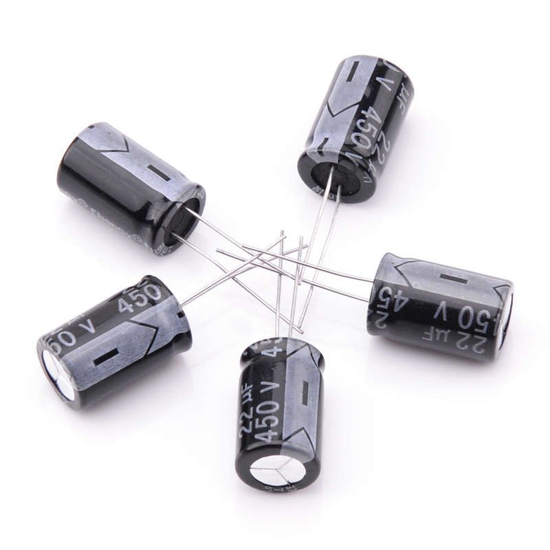 5pcs 450V 22UF Electrolytic Capacitor 13mm 21mm 105C Aluminum Electrolysis