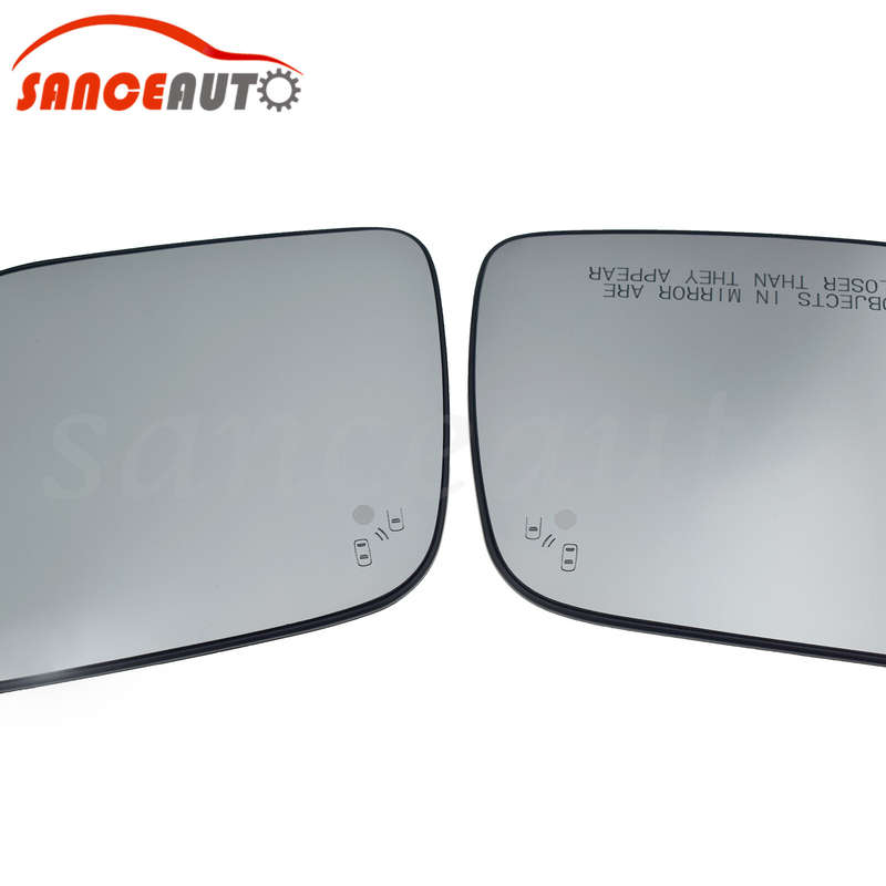 Mirror Glass 5.25 Inch Heated Blind Spot LH RH Pair for Ford Explorer 2011-2015