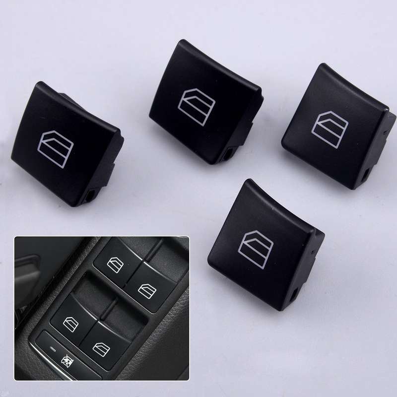 4pcs Window Switch Button Cover Cap Fit for Benz C E C200 E220 CLA GLK X204 W176