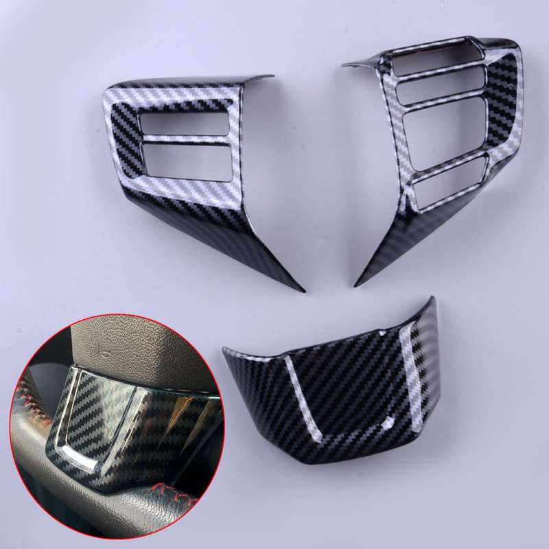 ABS Carbon Fiber Steering Wheel Button Trim Fit For Subaru WRX/WRX STI 2016-2021