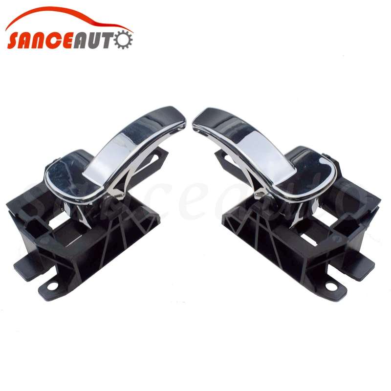 Pair Left Right Interior Door Handles Chrome For NISSAN QASHQAI J10 2004-2013