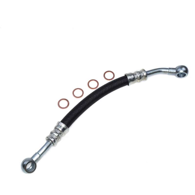 For BMW E46 330i Oil Supply Line Hose W/ 4 Seal Washers Rings 11 36 1 705 532