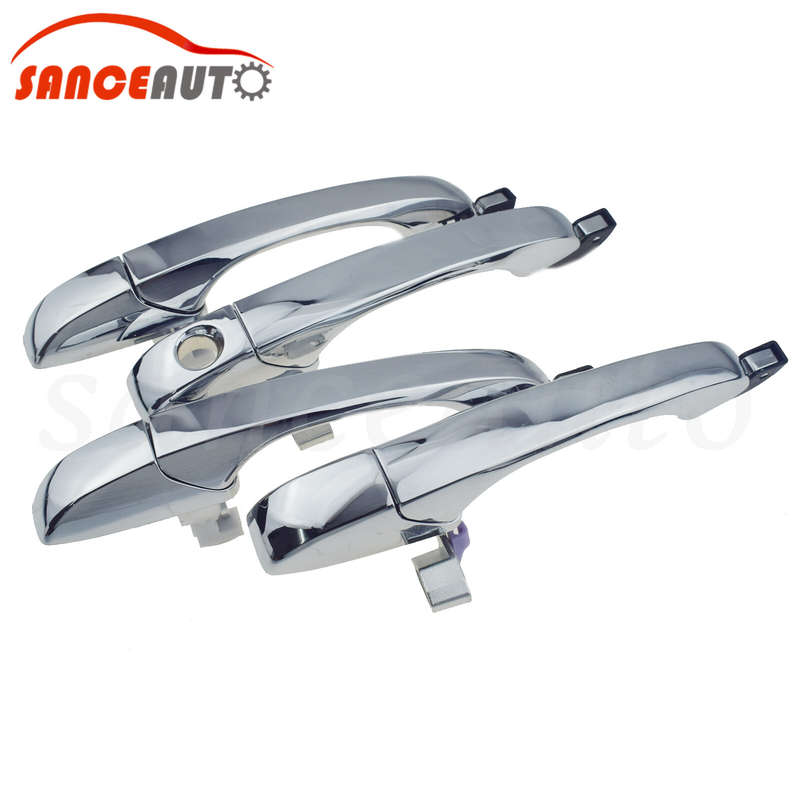 4PCS Chrome Exterior Door Handle For Chrysler 300 300C 05-10 Dodge Magnum 05-08