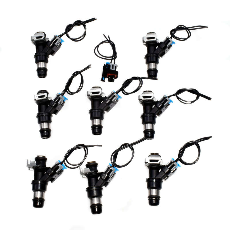 Fuel Injector & Pigtail Wire Connector Set 17pcs Fit 01-07 GMC Cadillac 17113553