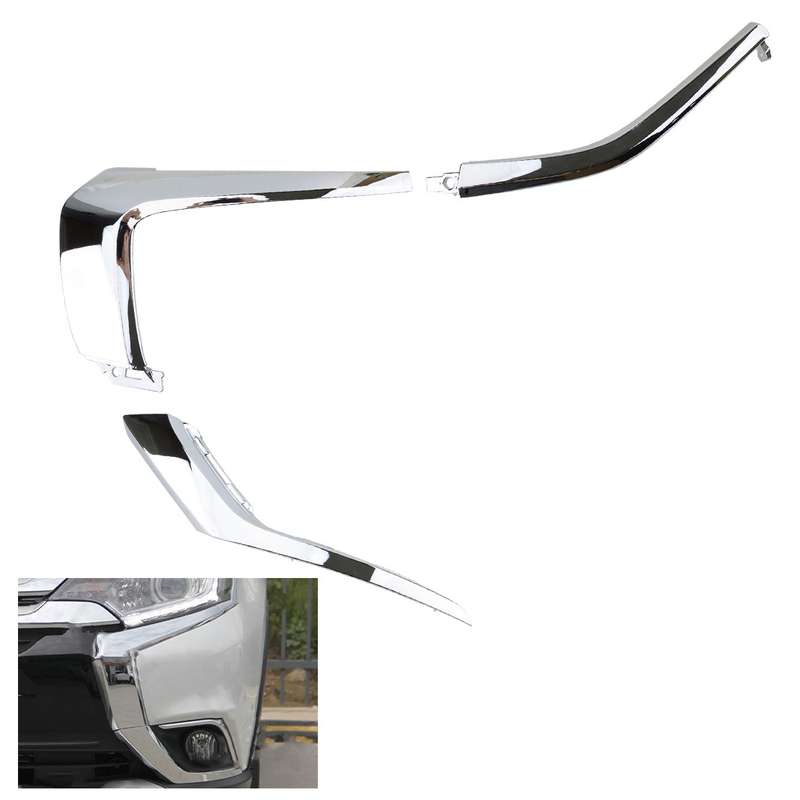 3 pc set front Bumper LH chrome trim molding Left fit for 16 - 2019 Outlander