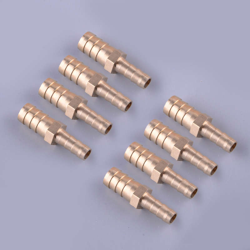 8x Brass 8mm-12mm Straight Hose Barb Fittings Reducers 5/16"x7/16"