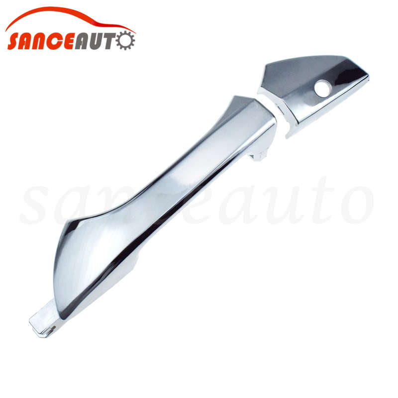 Front Left Exterior Door Handle For 2008-2012 Honda Accord Chrome Coupe Sedan