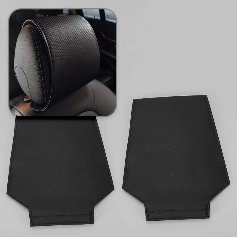2pcs Car Seat Headrest Cover Pillowcase Head Support Neck Rest Protector New