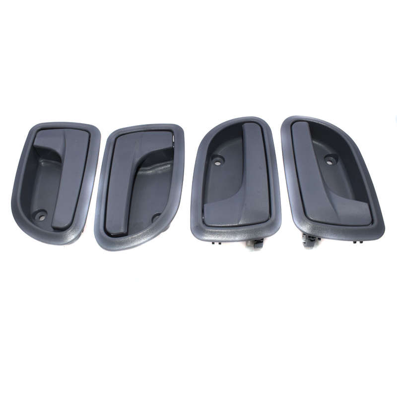 4X Front Rear LH RH Interior Door Handle Gray For 08-10 Kia Picanto Morning New
