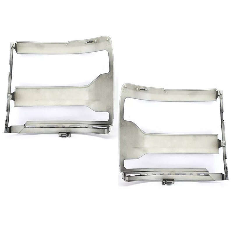 Fit For Chevy Silverado 1500 2016-2018 Pair Black Headlight Trim Bezel Cover A2