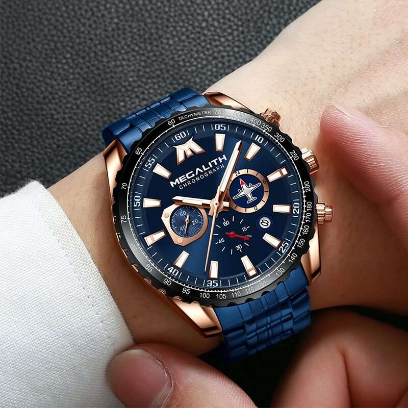 Image 4 - MEGALITH Sports Watches Men Aircraft Pointer Luminous Quartz Watch 30M
