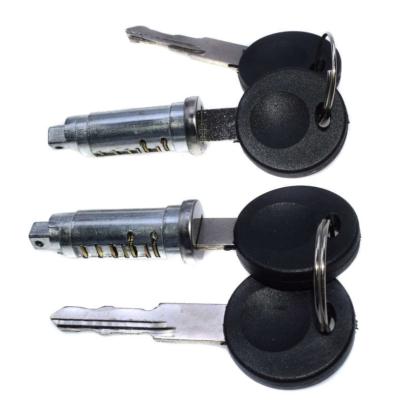 2 Sets Door Lock Barrel W/ Keys FOR VW TRANSPORTER MK4 T4 701837206,7018