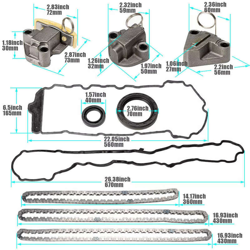 For BUICK CADILLAC CTS SRX STS CHEVROLET CAMARO CAPTIVA EQUINOX Timing Chain Kit