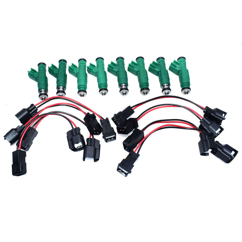 8 Set Fuel Injector & Connector Plug For Dodge Ram Plym Chrysler Grand Voyager