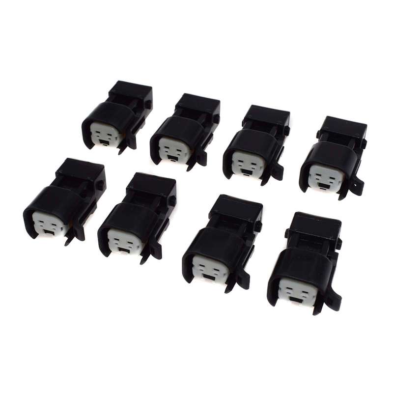 For USCAR EV6 & EV14 Female to EV1 Male Fuel Injector Connectors Adapters 8pcs