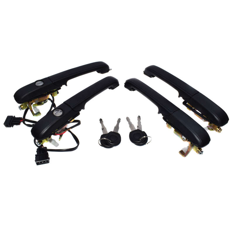 4X Door Handle With Key Front Rear RH&LH Side 3A0837207C For VW Passat 1995-1997