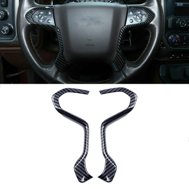 1set Steering Wheel Cover Trim Fit For Chevrolet Silverado GMC Sierra 2014-2018