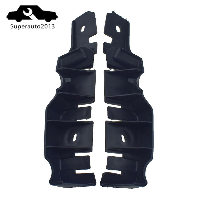 2X Front Left & Right Side Bumper Mounting Bracket Black For 2009-13 AUDI A3 New