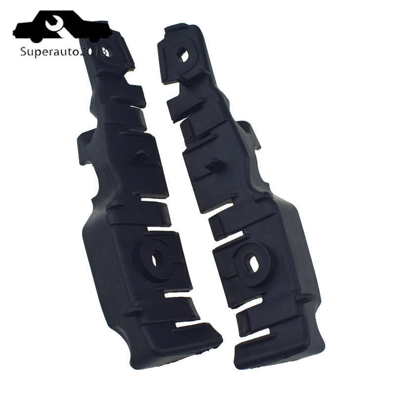2X Front Left & Right Side Bumper Mounting Bracket Black For 2009-13 AUDI A3 New