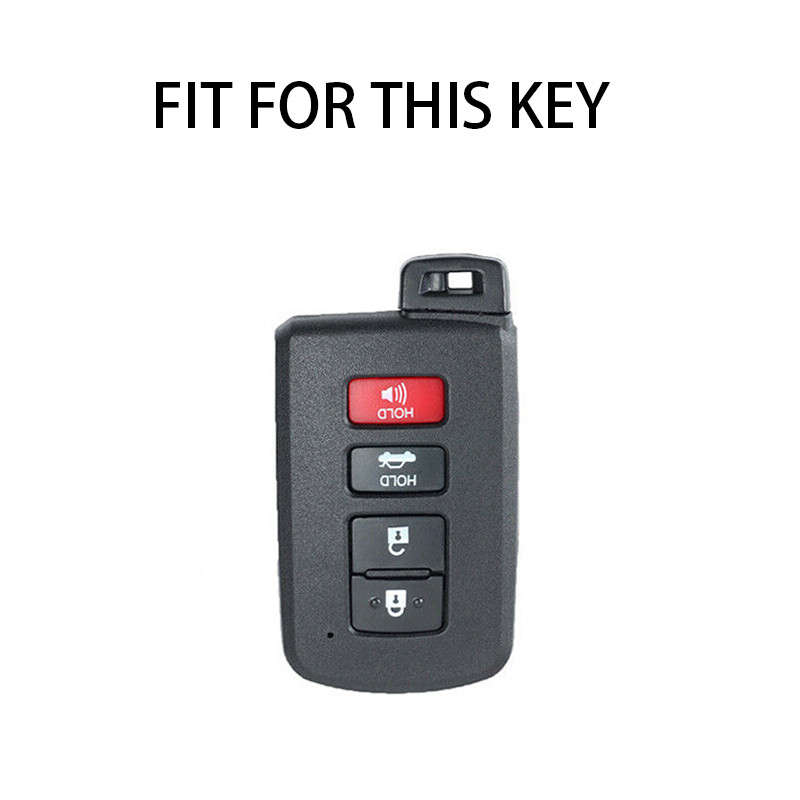 Brown Leather Remote Key Cover Case Fob Fit For Toyota Tacoma Highlander