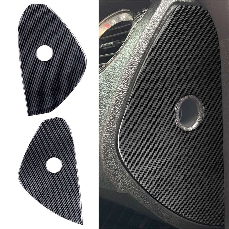 Carbon Fiber Dashboard Side Decor Cover Trim Fit For Ford Mustang 09-14