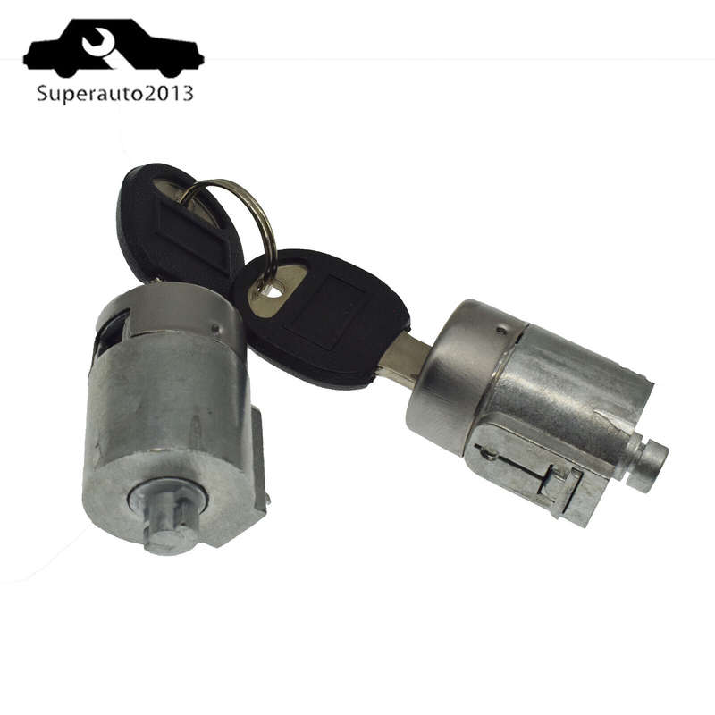 For Silverado Ignition Key Switch Lock & 2 Door Lock Cylinder & 2 Keys Set