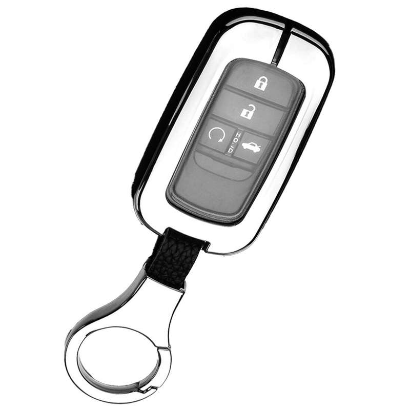 Key Fob Cover Case Keychain Fit For Honda Civic Accord CR-V Pilot Odyssey HR-V