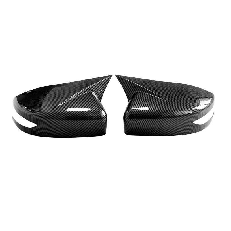 Carbon Style Ox Horn Rearview Mirror Covers Trim Fit for Nissan Maxima 2016-2019