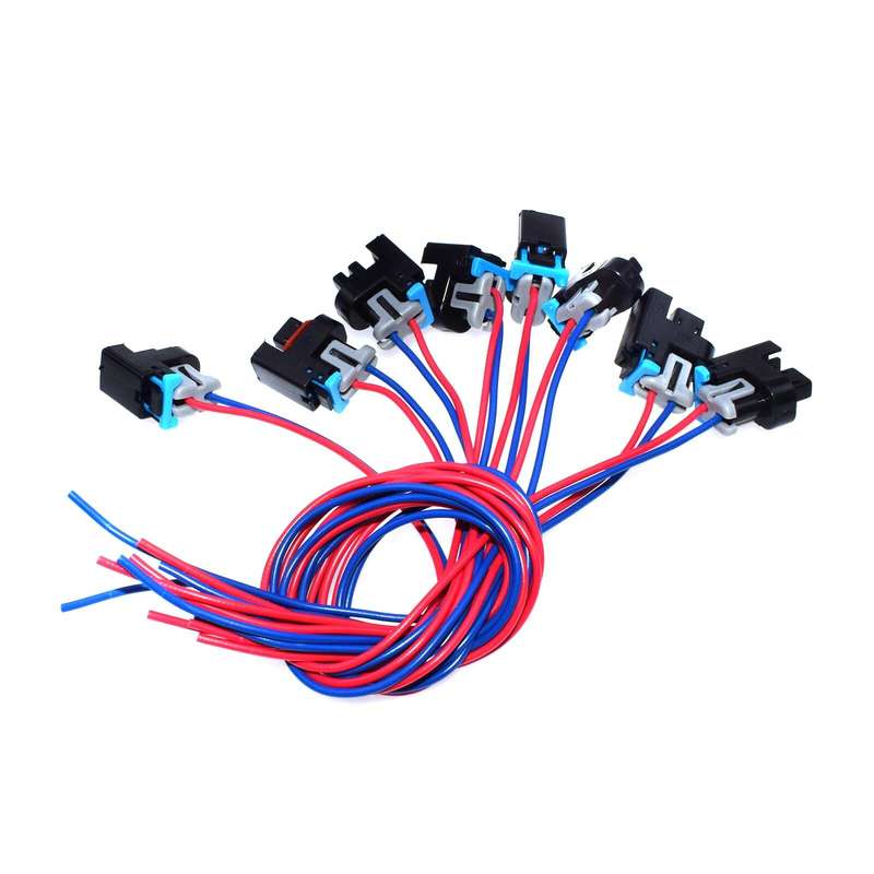 8 PCS Harness Plug Wire 2-way for GM Saturn Fuel Injector 575356 1P1575 PT2135