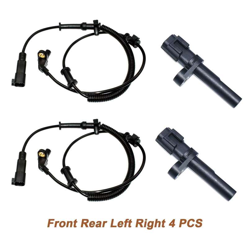 4Pcs Front Rear ABS Speed Sensor Left & Right Fit Ram 1500 2011 2012 68060333AA