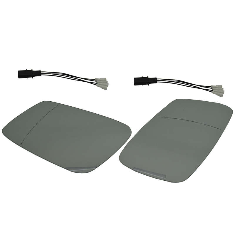 2X Mirror Glass Left Right Heated W/Wire 4Pins For BMW 5 6 7 E60 F10 F18 GT F07