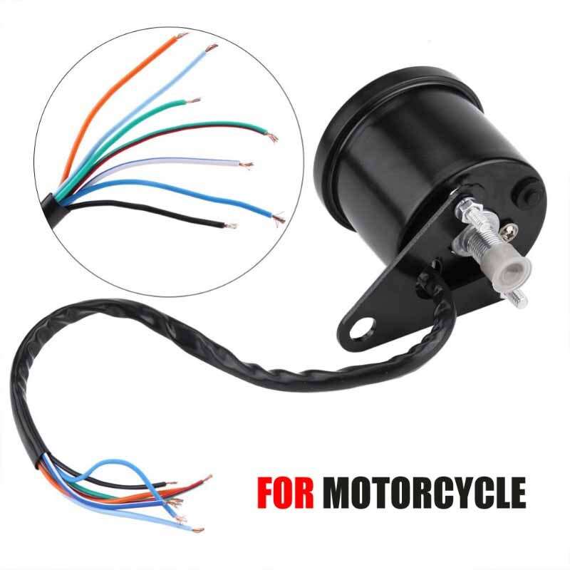 For Retro Motorcycle Digital Speedometer LED LCD Odometer Tachometer Fuel Meter