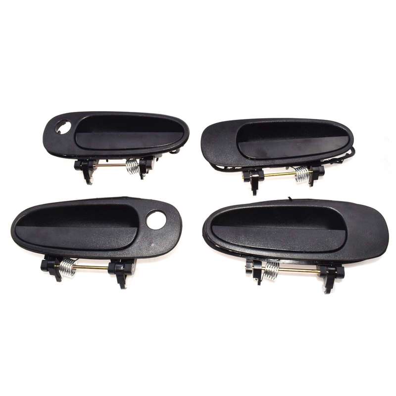 New Door Handle Black Outside Beige/Tan Inside 8pcs for 1993-1997 Corolla Prizm