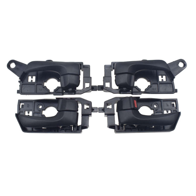 4PCS Interior Door Handle Front Rear Left Right Black For 2009-10 Hyundai Sonata