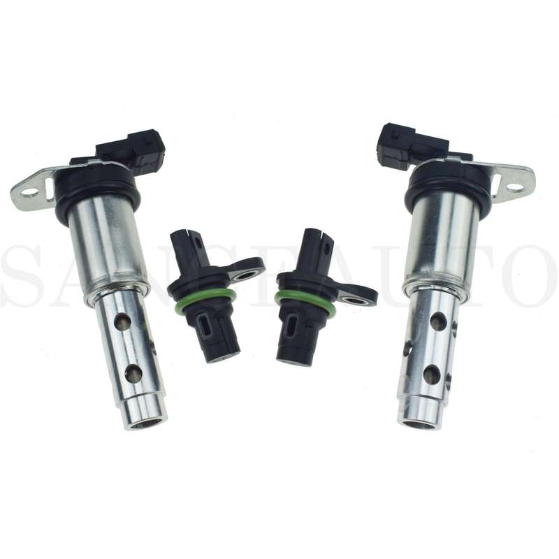 Camshaft Position Sensor & Variable Valve Timing Solenoid 4PCS For BMW N51 N52